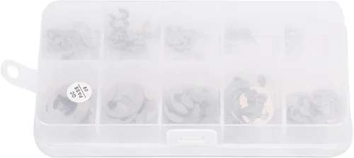 Vista 5 de Gaeirt Arandela de clip E, anillos de presión E Clip E Clip Circlip Surtido Kit de acero inoxidable premium para ejes y otras piezas móviles