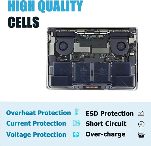 Vista 4 de A1820 - Batería para portátil compatible con MacBook Pro 15 A1707 finales de 2016 / mediados de 2017 EMC 3072 EMC 3162 MLH32CH/A MLH42CH/A MLW72CH/A