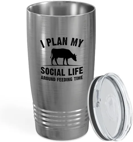 Vista 2 de Vaso vikingo negro de 20 onzas, un chico que acaba de tirar, tractores de jardín agrícola, cultivador campesino, agricultor, amantes de los animales