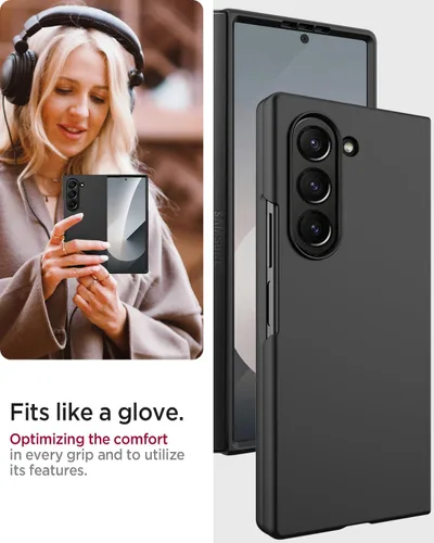 Vista 5 de Miimall Funda para Samsung Galaxy Z Fold 7 con protector de pantalla, funda delgada de grado militar para Galaxy Z Fold 7 antihuellas, a prueba