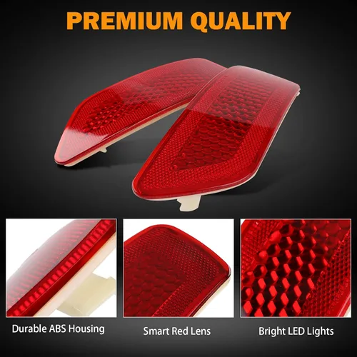 Vista 3 de Lámpara reflectora de parachoques trasero compatible con Jeep Grand Cherokee 2012-2018, Patriot 2013-2017, Dodge Journey 2012-2020 Reflectores