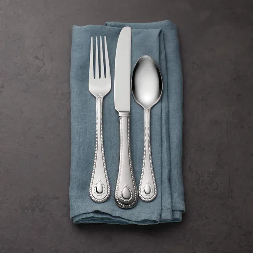 Vista 8 de Juego de Cubiertos Lenox para 12, Juego de Cubiertos French Perle de 65 Piezas con Utensilios para Servir, Servicio para 12, Elegantes Utensilios