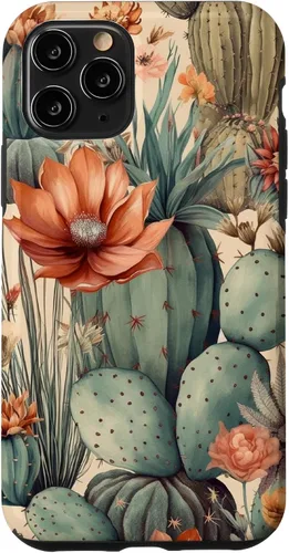 Vista 29 de Cactus Botanical Desert Western Funda bohemia moderna terracota para iPhone 17