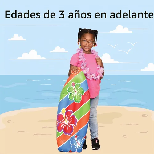 Vista 5 de US Toy One grande inflable Surf Board Luau Decoración Tema playa piscina Juguete, 36 pulgadas, Multicolor