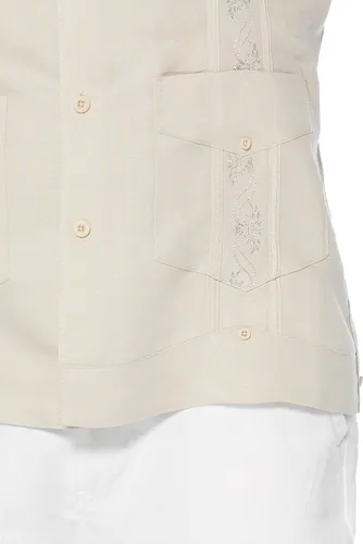 Vista 3 de Cubavera Camisa Guayabera bordada de manga corta para hombre