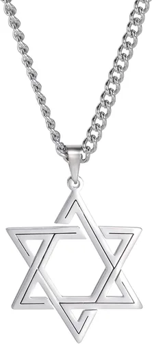 Vista 13 de EUEAVAN Collar con dije de estrella de David contra el mal de ojo de seis puntas con dije de estrella de David, hexagrama demoníaco religioso