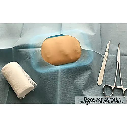 Vista 6 de Almohadilla de sutura para estudiantes de medicina, modelo de práctica de incisión de absceso y drenaje, almohadilla de práctica de sutura