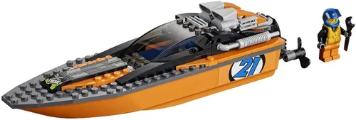 Vista 3 de LEGO City Vehículos grandes con lancha motora, juguete para construir