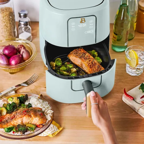 Vista 6 de Freidora de aire digital de 3 cuartos de galón, freidora de aire compacta para cocina pequeña con pantalla táctil, 4 funciones preestablecidas