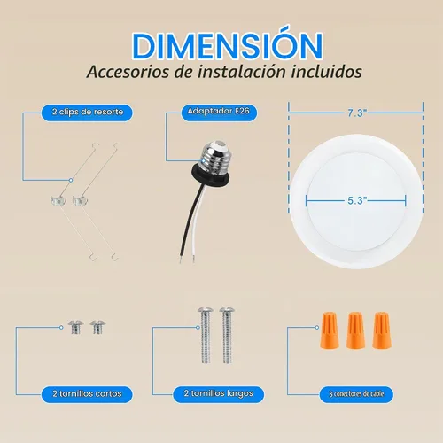Vista 7 de ECOELER 3CCT - Luz LED de disco, luces de techo empotrables regulables de 6 pulgadas, 16.5 W 1000 lm, 3000 K/4000 K/5000 K seleccionables, adecuadas