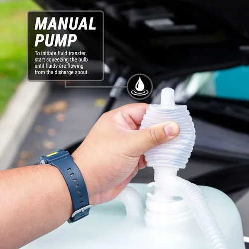 Vista 7 de TERA PUMP - Bomba manual TRDPF24, bomba de agua potable, transferencia rápida (1.8 GPM) Tubo de admisión flexible y recto ajustable