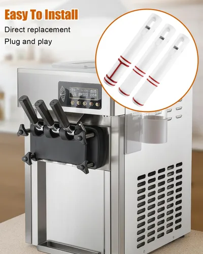 Vista 6 de 3 piezas de 6.3 in de varilla de válvula accesorio apto para máquinas de helado Vevor Soft Serve, accesorios para máquina de helado, piezas
