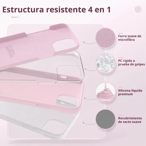 Vista 7 de GONEZ Funda magnética para iPhone 13/14, funda de silicona rosa pastel