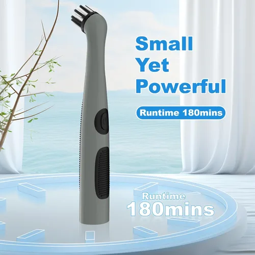 Vista 3 de Cepillo de limpieza eléctrico recargable con cabezales de cepillo múltiples 4 en 1 y cable USB, cepillo motorizado inalámbrico para interiores