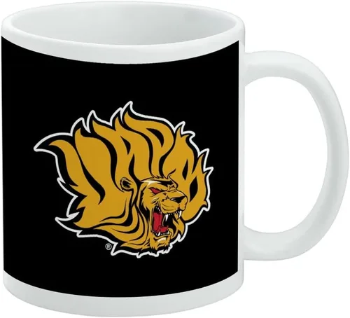 Vista 145 de Taza de cerámica con el logotipo principal de la Universidad Rider, taza de regalo novedosa para café, té y bebidas calientes, 11oz, blanca