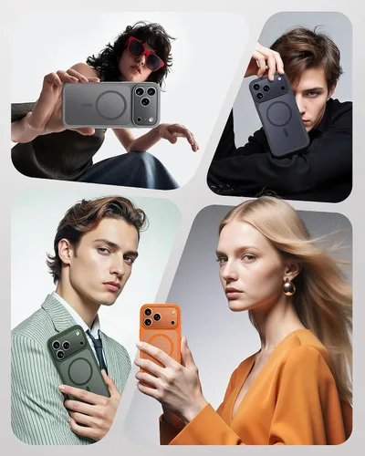 Vista 509 de TOCOL Funda para iPhone 11, compatible con Magsafe, protección completa de cámara, imanes integrados, protección contra caídas, funda translúcida