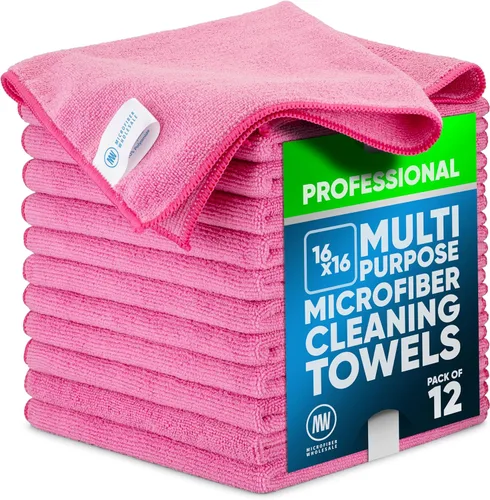 Vista 28 de Toalla Buff Pro de Microfibra de Superficie Múltiple - Paquete de 12 unidades - Paños de limpieza premium - Limpia, quita el polvo, pule, absorbe