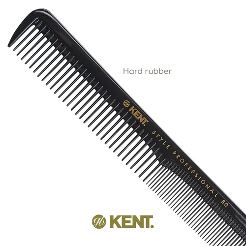 Vista 5 de Kent SPC80 Peine de corte estilo salón con dientes anchos y finos, peine profesional de corte de pelo de peluquero para peinar y burlas para todo