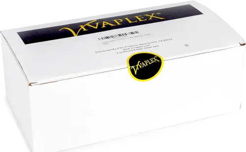 Vista 2 de Vivaplex, Tarros redondos de vidrio ámbar, 8 onzas, con tapas negras, paquete de 8