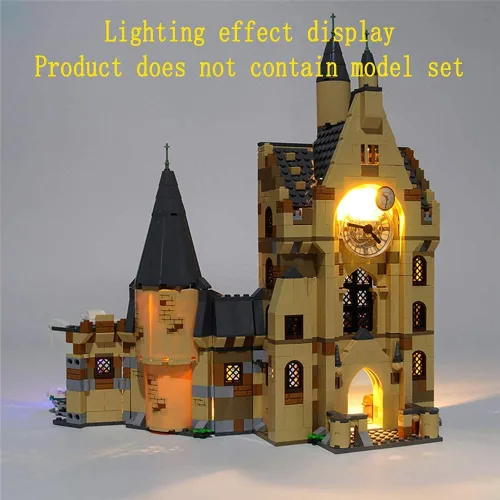 Vista 4 de GEAMENT Juego de luces para Hogwarts Clock Tower Building Blocks Modelo compatible con Lego 75948 (juego de modelos no incluidos)