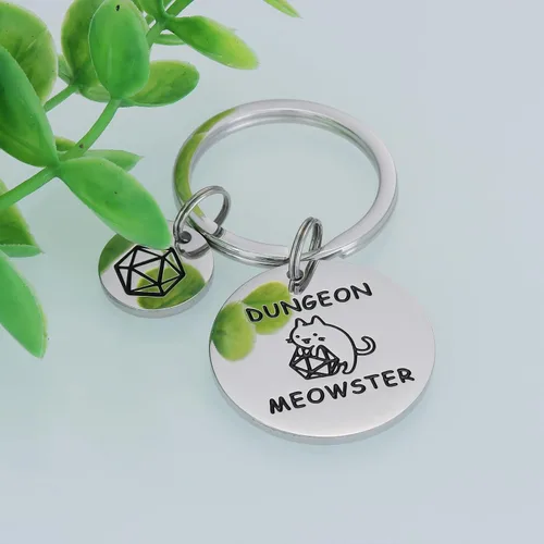 Vista 6 de HUTIMY Dungeons and Dragons, regalos para hombres, mujeres, adultos, él, divertido y único para marido, mazmorra D N D, joyería Dnd llavero, Acero