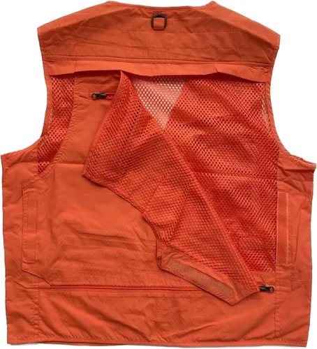 Vista 5 de Chaleco ligero para hombre, para pesca, fotografía, viajes, safari, con múltiples bolsillos