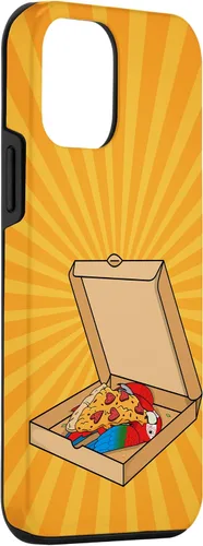 Vista 3 de Caja de pizza para iPhone 12 mini Parrot I Kawaii Food I Funda de guacamayo de alas verdes