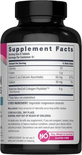 Vista 2 de NeoCell Súper colágeno + C tabletas 6000 mg., DE12896, 250, 1, 1