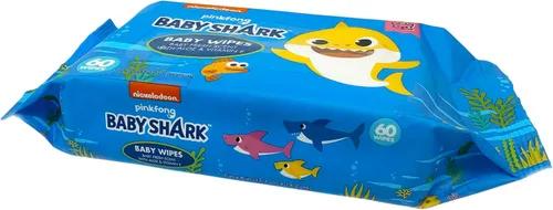 Vista 3 de Baby Shark - Toallitas para bebés de 60 unidades con aloe y vitamina E, paquete de 24