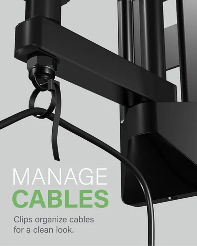 Vista 7 de SANUS Soporte de pared para TV de movimiento completo para pantallas de 19 a 40 pulgadas, diseño de un solo perno inclinado, gira y se extiende