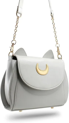 Vista 4 de Oct17 Moon Luna Design Monedero Kitty Cat Satchel bolso de hombro diseñador mujeres bolso Tote PU cuero Sailer