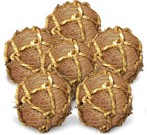 Vista 10 de SunGrow Timothy - Bolas para conejos, juguetes masticables para cuidado bucal y digestión, golosinas de heno de alta fibra para conejitos