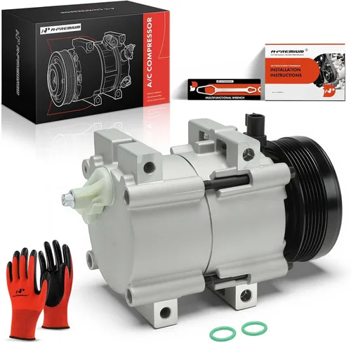 Vista 10 de A-Premium Compresor de CA con embrague compatible con Ford Mustang 4.0L 2007-2010, con compresor FS18, 6 ranuras