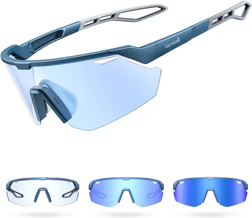 Vista 13 de Lamicall Gafas de sol deportivas polarizadas de 0.85 oz para hombres y mujeres, gafas con protección UV400, para correr, ciclismo, béisbol, pesca
