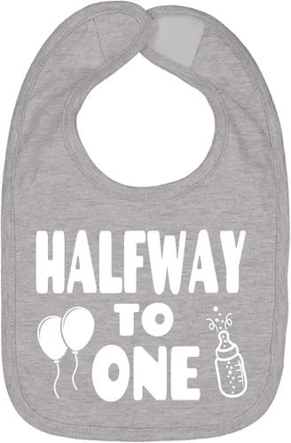 Vista 7 de Aiden's Corner Baberos de mitad de cumpleaños hechos a mano para bebé niño y niña, a mitad de camino