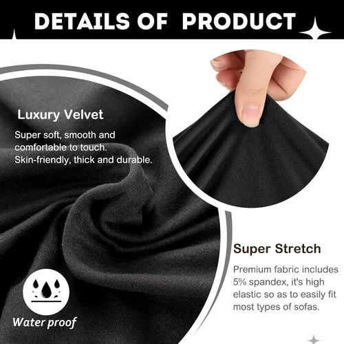 Vista 5 de Peryiter Funda de sofá modular en forma de L, fundas suaves y elásticas, protector de muebles para mascotas, se adapta bien, antideslizante