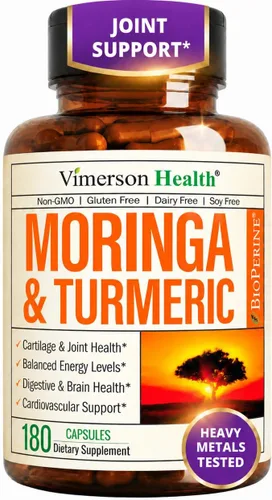 Vista 11 de Suplemento de Moringa + Cúrcuma Curcumina para la Salud de las Articulaciones, Salud Intestinal, Energía y Apoyo Inmunológico - Fórmula de Bienestar