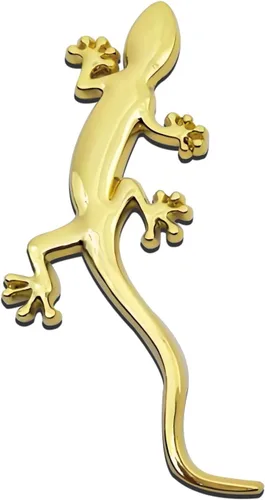 Vista 10 de Calcomanías de Gecko para Coche, Calcomanías para Carrocería Automotriz, Emblema de Insignia de Cromo de Metal Puro con Forma de Gecko 3D de Moda