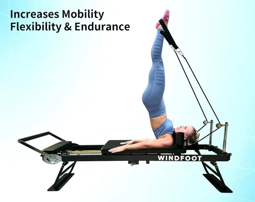 Vista 12 de Pilates Reformer Machine Equipment with Springs & Cords for Home Workout, Foldable Pilates Equipment with Jump Board for All Level Users
