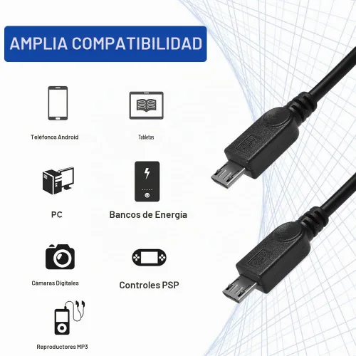Vista 7 de UCEC Cable de carga doble micro USB Splitter que alimenta hasta dos dispositivos micro USB a la vez desde un solo puerto USB (paquete de 1)