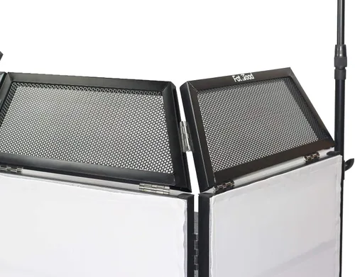 Vista 5 de FAT TOAD Cabina de DJ con paquete de soporte de armadura de iluminación de 8 pies (Serie QuickFOLD) – Fachada plegable con cubierta de scrim