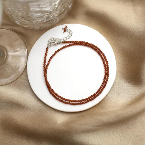 Vista 5 de Gempires - Collar natural, cuentas facetadas, cristales curativos de energía, cadena chapada en plata, regalo para ella, joyería de piedras