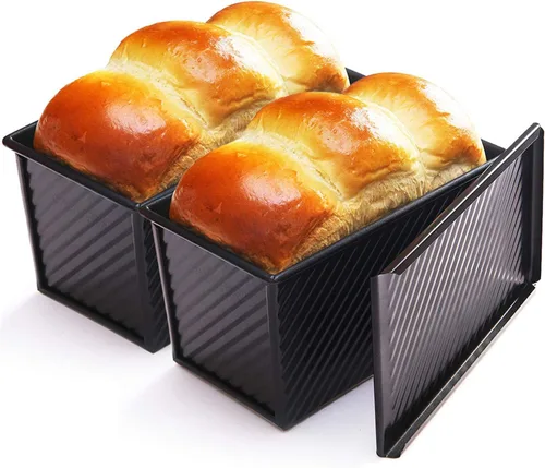 Vista 10 de CHEFMADE - Molde con tapa para pan, antiadherente, de acero de carbono, duradero, para hornear, para pastel de carne