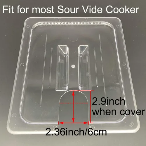 Vista 2 de Sous Vide - Recipiente con tapa de 11 litros/12 cuartos para prácticamente todos los circuladores de inmersión, cocinas, kit de accesorios
