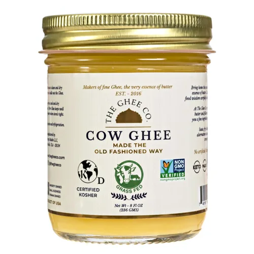 Vista 6 de The Ghee Co, Ghee de ganado alimentado con pasto, 16 oz, frasco de vidrio, hecho con mantequilla grado AA, ghee puro, mantequilla clarificada