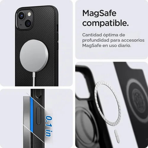 Vista 3 de Spigen Mag Armor (MagFit) compatible con MagSafe diseñada para iPhone 13