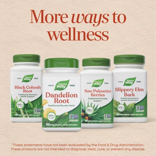 Vista 8 de Nature 's Way - Raíz de diente de león, de 525 mg. 100 cápsulas, 12300, 100, 1, 1