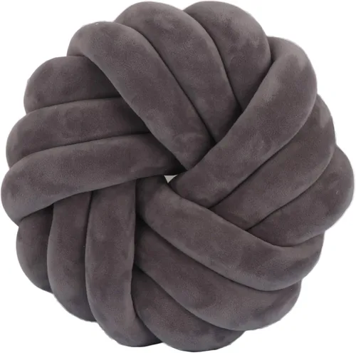 Vista 12 de Cyprinus Carpio Almohada creativa con nudo de bola de rosa, cojín de flor para sofá, almohada lumbar, decoración (rosa-C)