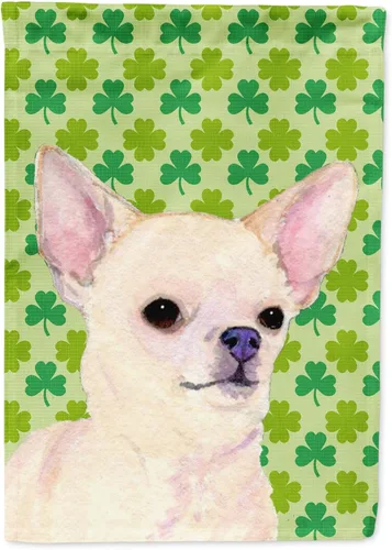 Vista 279 de Caroline's Treasures SS4442GF Affenpinscher Bandera de jardín con retrato de trébol del día de San Patricio para buzón, bandera decorativa