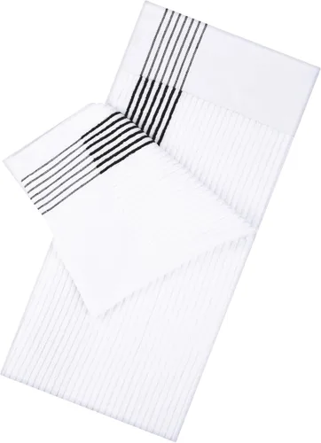 Vista 15 de Mixweer Large Golf Caddy Towel 22x42 Negro con rayas blancas
